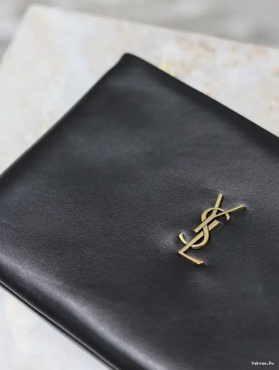 IN LAMBSKIN SMALL YSL POUCH CALYPSO 0525